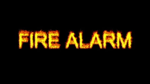 Fire alarm, animation on black background Video stock 125484058