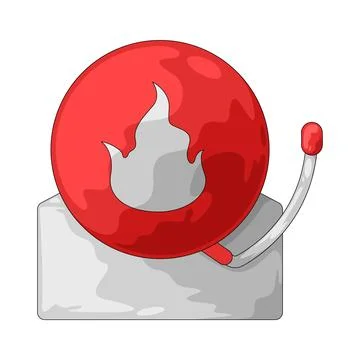 Fire alarm bell illustration Stock Illustration