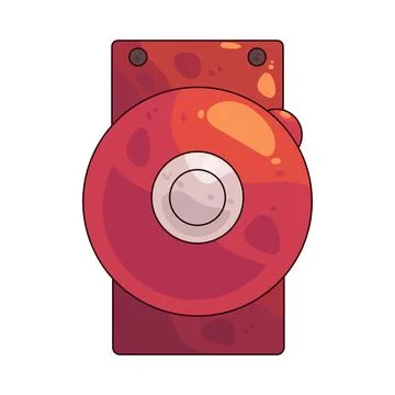Fire alarm bell illustration Stock Illustration
