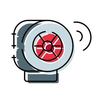 Fire alarm bell ringing for emergency alert system Stock Illustration