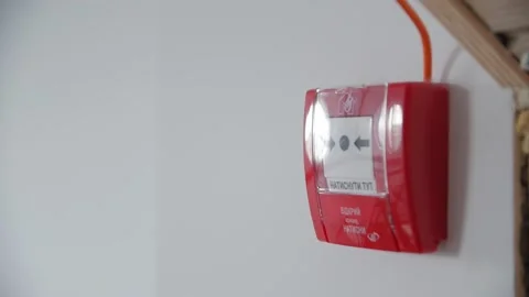 Fire Alarm Button Stock Footage 162733055