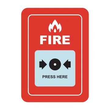 Fire alarm button. Stock Illustration