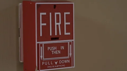 Fire alarm close up with pull down 스톡 동영상 101130613