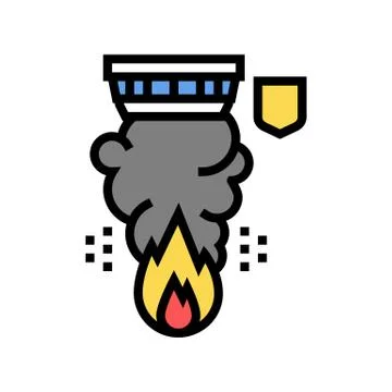 Fire alarm color icon vector illustration Stock Illustration