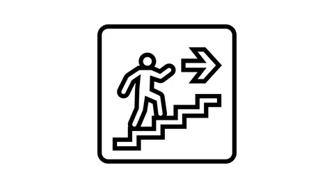 Fire alarm emergency line icon animation Stock Footage 326133328