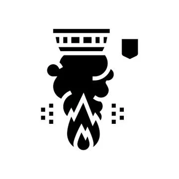 Fire alarm glyph icon vector illustration Stock Illustration