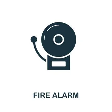 Fire Alarm icon. Creative element design from fire safety icons collection Stock Illustration