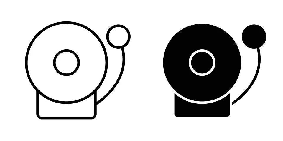 Fire alarm icon for design projects and web UI Stock Illustration
