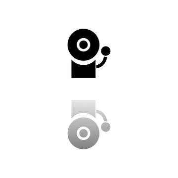 Fire alarm icon flat Stock Illustration