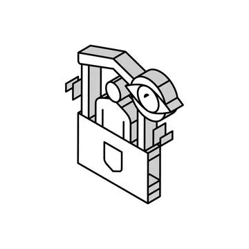 Fire alarm isometric icon vector illustration Stock Illustration