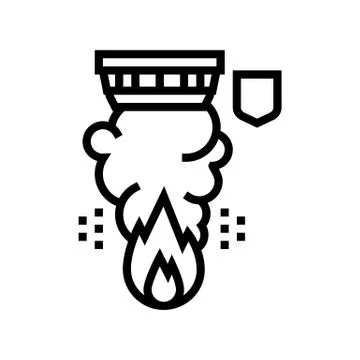 Fire alarm line icon vector illustration Stock Illustration