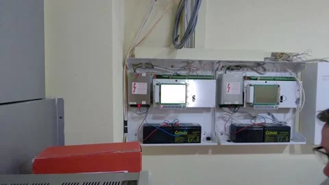 Fire alarm management Stock Footage 140515296