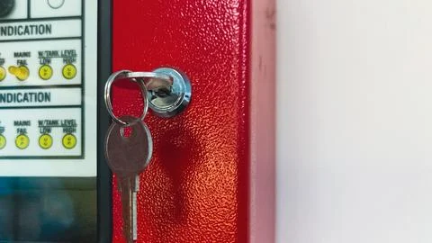 Fire Alarm Panel Key Stock Photos
