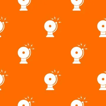 Fire alarm pattern seamless Stock Illustration