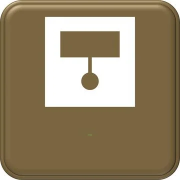 Fire alarm pull sign Illustrazione stock