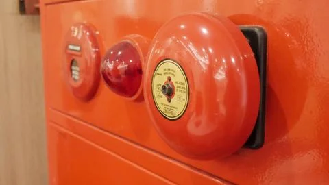 Fire alarm red Stock Photos