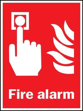 Fire alarm sign. Stock Illustration