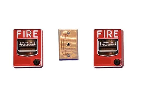 Fire alarm switch Stock Photos