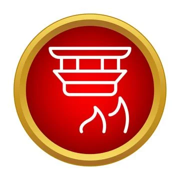 Fire alarm system detecting flames warning emergency Illustrazione stock