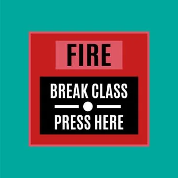 Fire alarm system. Pull danger fire safety box. Fire alarm icon 스톡 일러스트