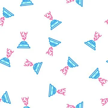 Fire alarm system vector seamless pattern Stock Illustration