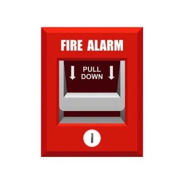 Fire alarm vector illustration isolated on white background Stock Illustration