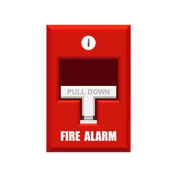 Fire alarm vector illustration isolated on white background Stock Illustration