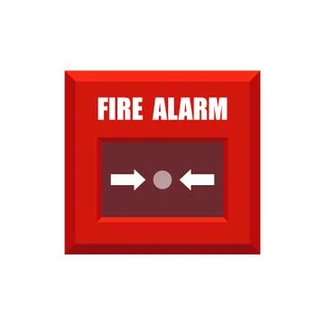 Fire alarm vector illustration isolated on white background Stock Illustration