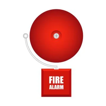 Fire alarm vector illustration isolated on white background Stock Illustration