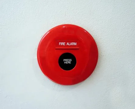 Fire alarm on the wall Stock Photos