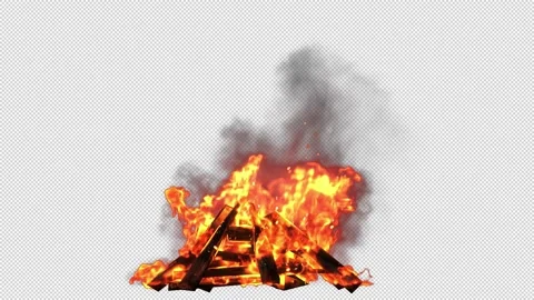 Fire with alpha 스톡 동영상 158827897