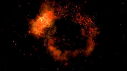 Fire Alpha Particles Background Stock Illustration