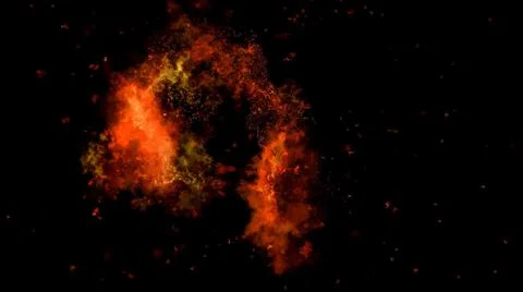 Fire Alpha Particles Background Stock Illustration