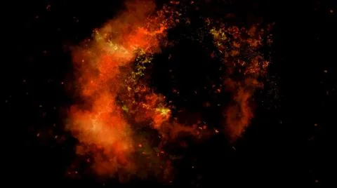 Fire Alpha Particles Background Stock Illustration