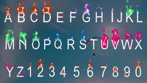 Fire Alphabet Font | After Effects After Effects stock