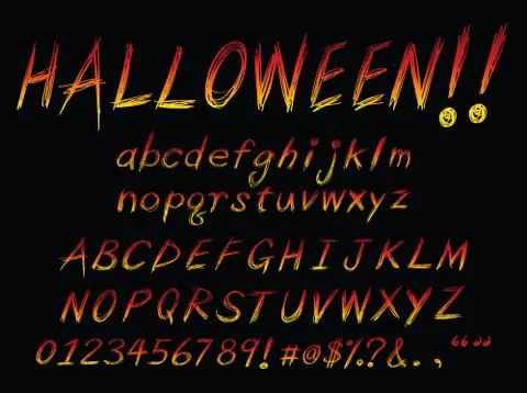 Fire alphabet Illustrazione stock