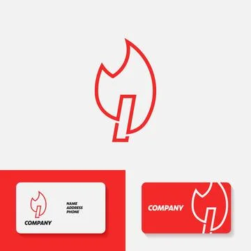 Fire Alphabet Logo I Illustrazione stock
