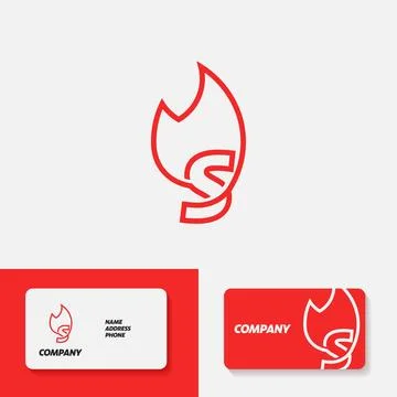 Fire Alphabet Logo S Stock Illustration