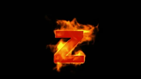 burning letter z