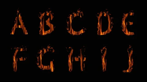 Fire Alphabet A to Z Video stock 42987706