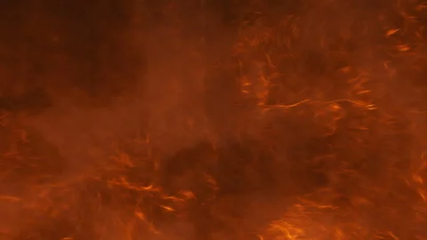 Fire and ash, concept animation of a cinematic background build with particles Stock Footage 345317787