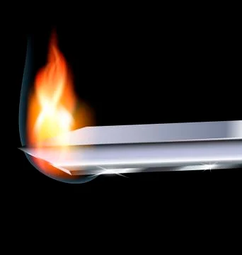 Fire and blade Stock Illustration