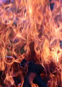 Fire and bright flames Stock Photos