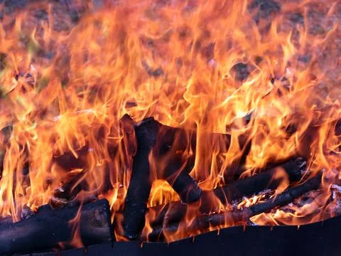 Fire and bright flames Stock Photos