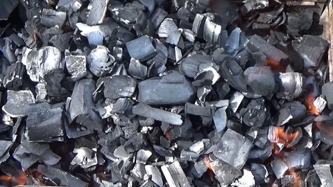 The fire and coals Video stock 75614221