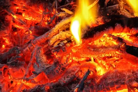 Fire and ember abstract close up Stock Photos