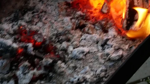 Fire and ember Stock Footage 79628531