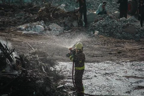 Fire and firefighting Stock Photos