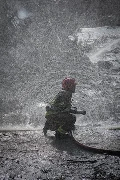 Fire and firefighting Stock Photos