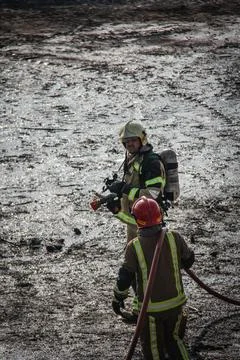 Fire and firefighting Stock Photos